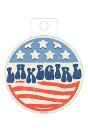 Lakegirl Bubble Flag Sticker