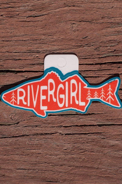 Rivergirl Fish Outline Sticker