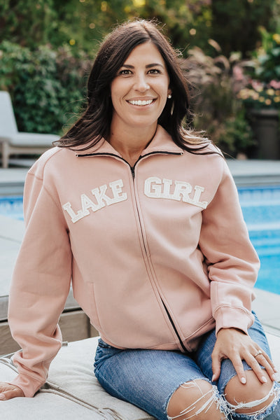 Classic Track Jacket in Dusty Pink
