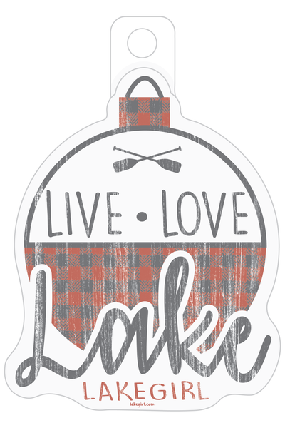 Live Love Lake Plaid Sticker