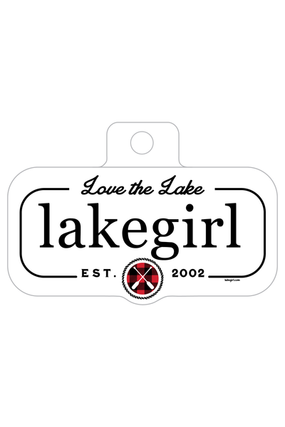 Love the Lake Plaid Paddles Sticker