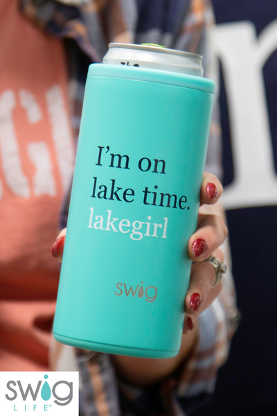 Aqua Lake Time Skinny Can Cooler