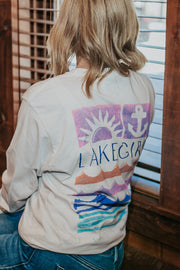 Back graphic of white long sleeve