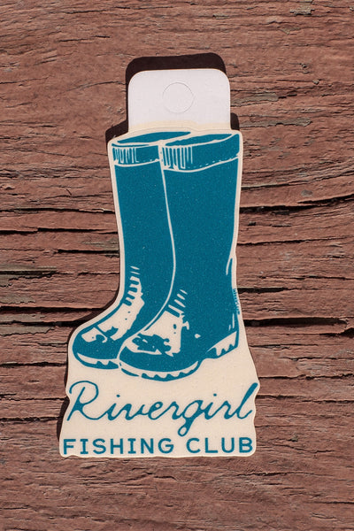 Rivergirl Fishing Boots Sticker