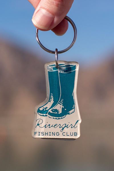 Rivergirl Fishing Boots Acrylic Keychain