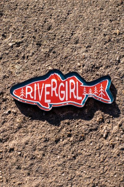 Rivergirl Fish Outline Acrylic Magnet
