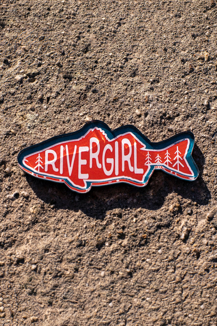 Rivergirl Fish Outline Acrylic Magnet