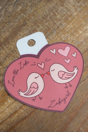 pink heart shaped lakegirl sticker