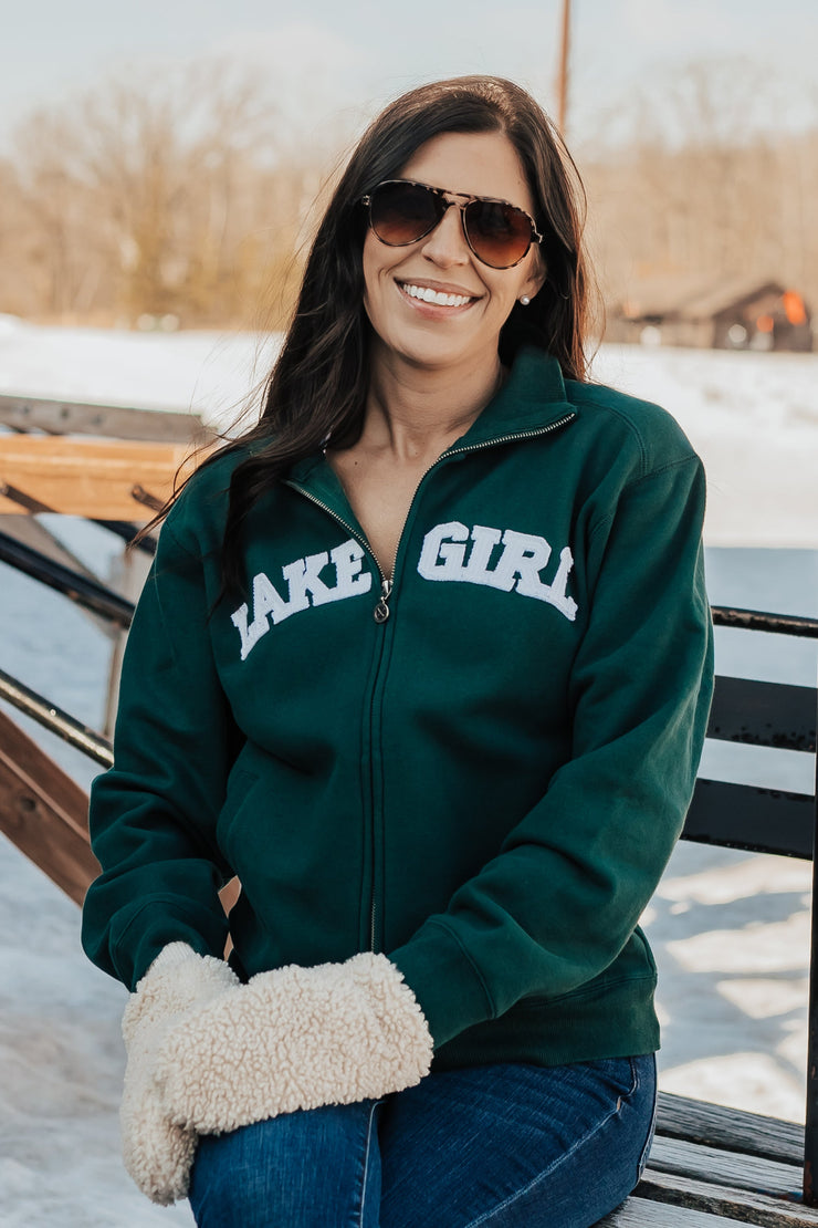 Lakegirl Evergreen track jacket with applique design