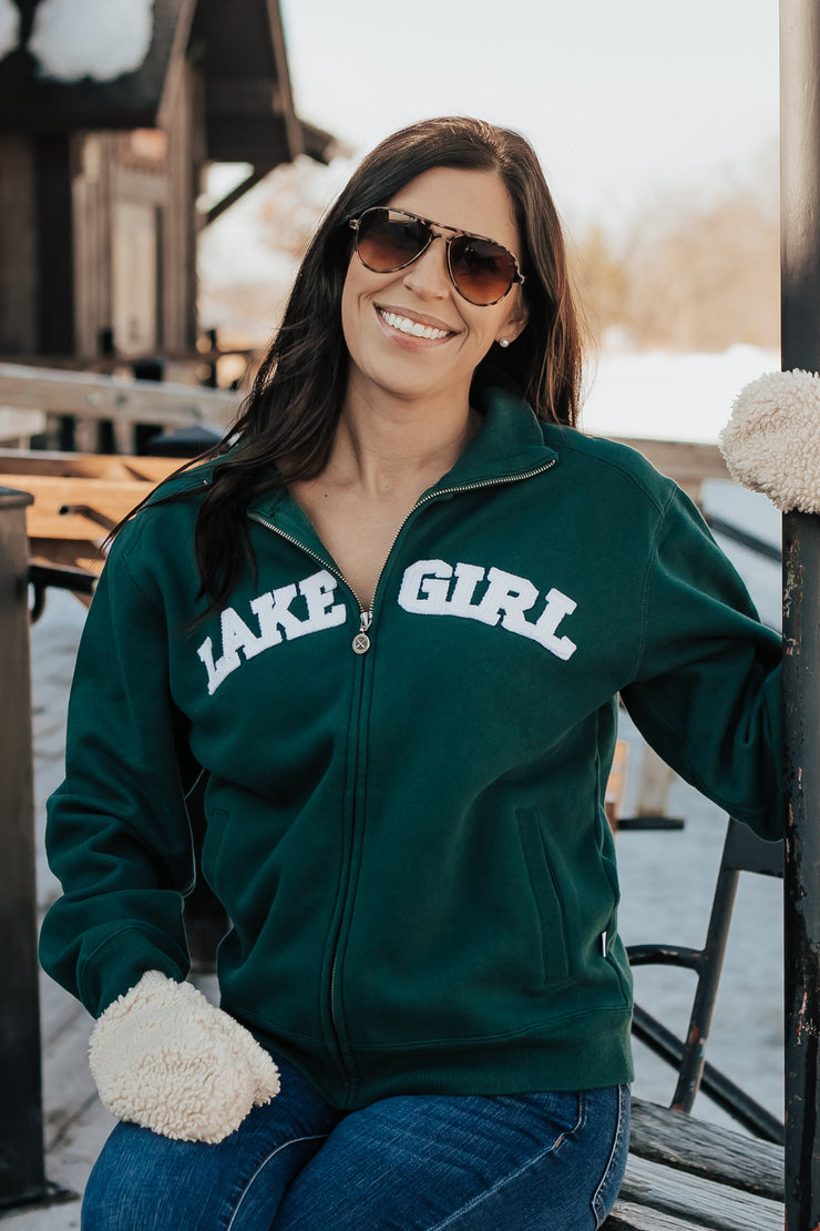 Lakegirl Evergreen track jacket with applique design
