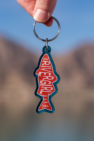 Rivergirl Fish Outline Acrylic Keychain