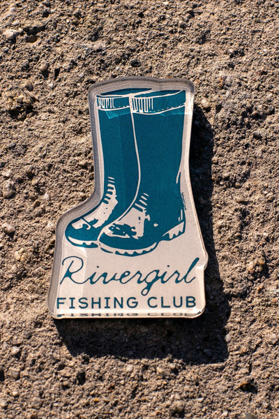 Rivergirl Fishing Boots Acrylic Magnet