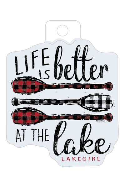 Buffalo Plaid Paddles Sticker