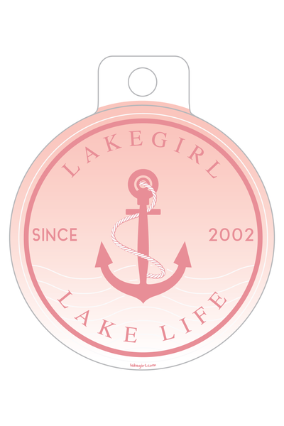 Lake Life Anchor Ombre Sticker