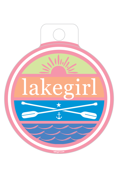 Lakegirl Sandbar Circle Sticker