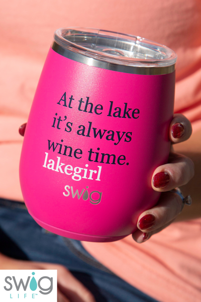 Wine Time Cup Hot Pink
