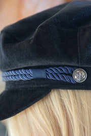 Captain's Hat Black Velvet