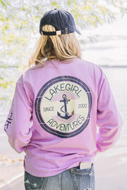 Adventures Anchor women's Lakegirl long sleeve tee, relaxed fit, 100% cotton.