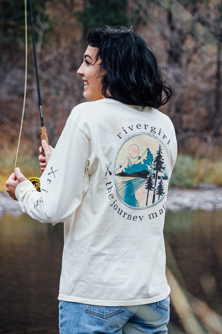 Rivergirl Catching Up Long Sleeve Ivory T-shirt