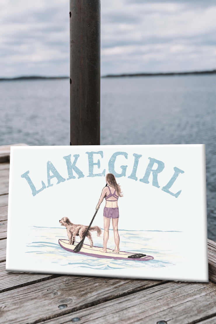 Paddle Board Girl Sign