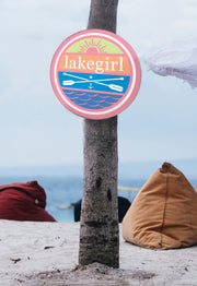 Lakegirl Sandbar Circle Metal Sign